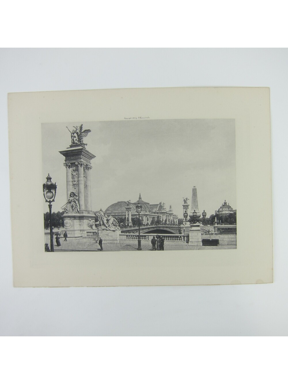 1900 Paris Exposition Universelle Pylon Alexandre III Bridge Grand-Palais Print